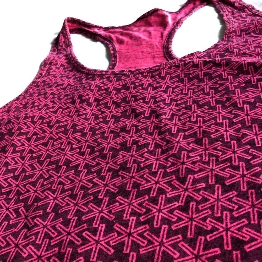113 - RACERBACK IN RED/PINK PRINT
